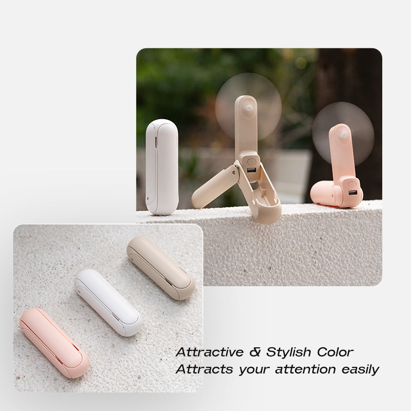 KALAMAN 4 IN 1 Pocket Fan Handheld Mini Fan, 2000mAh USB Rechargeable Portable Fan