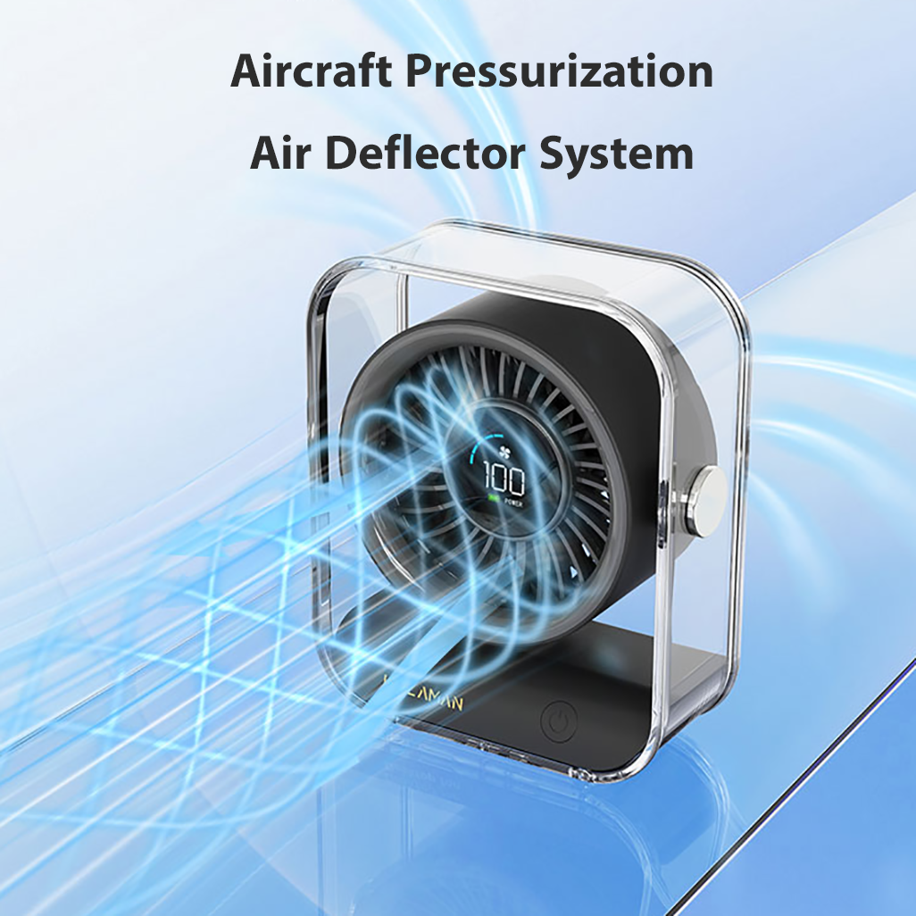 KALAMAN Desk Fan, 4000mAh Ultra Quiet Air Circulator Fan, 5 Speeds with Strong Airflow, 120° Rotate Portable Fan For Bedroom Home Office Desktop Travel
