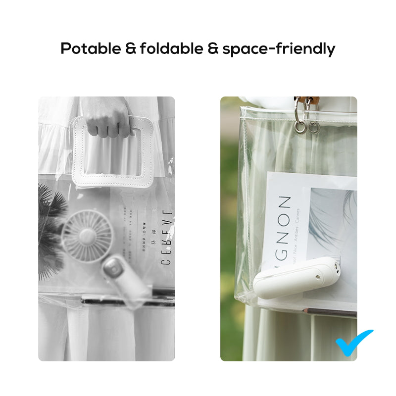 KALAMAN 4 IN 1 Pocket Fan Handheld Mini Fan, 2000mAh USB Rechargeable Portable Fan