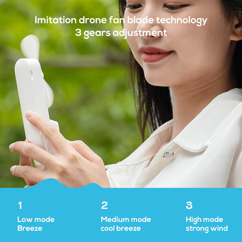 KALAMAN 4 IN 1 Pocket Fan Handheld Mini Fan, 2000mAh USB Rechargeable Portable Fan