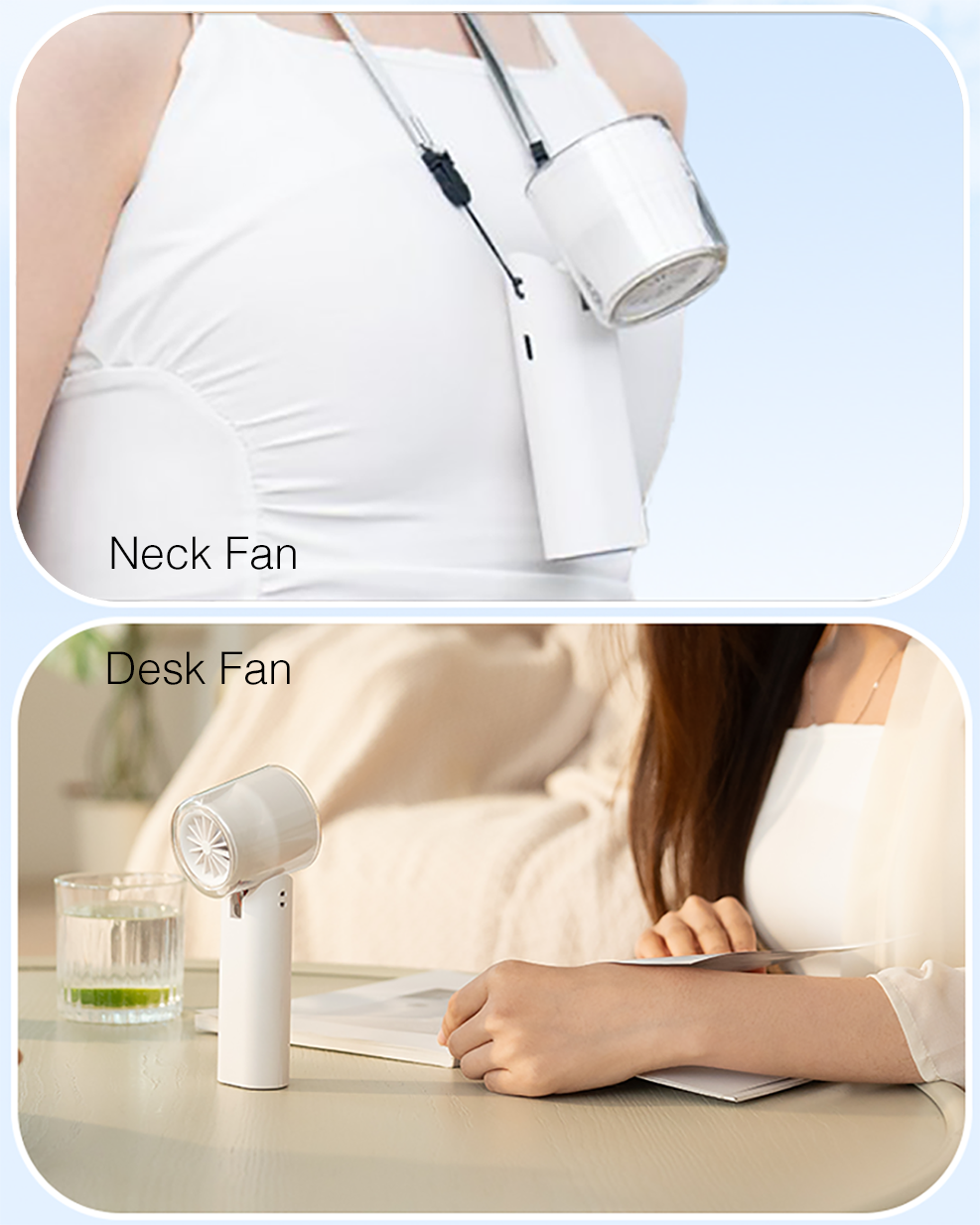 KALAMAN Handheld Portable Fan with Cooling Tech 5000mAh Rechargeable Personal Fan Up to 15H Cooling Time Powerful 12000 RPM