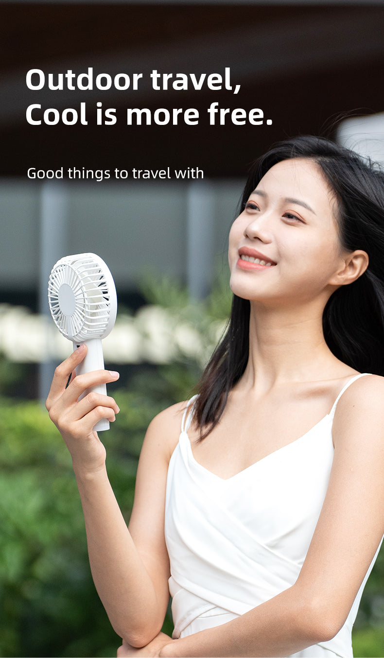 KALAMAN Handheld Fan, 12000 RPM 3600mAh Portable Hand Fan, Mini Personal Rechargeable Hand Held Fan, Max 15Hrs Battery Operated USB Small Fan with 5 Speeds