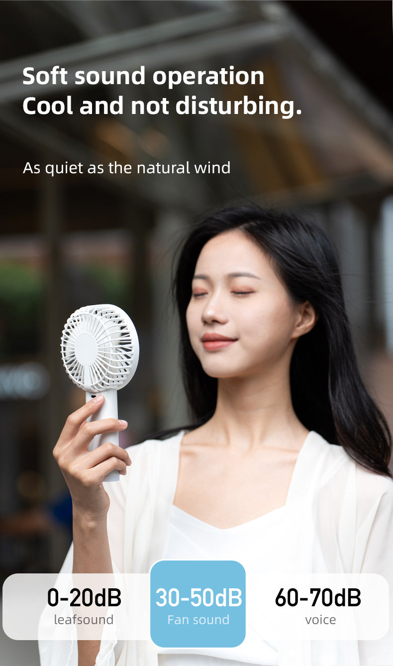 KALAMAN Handheld Fan, 12000 RPM 3600mAh Portable Hand Fan, Mini Personal Rechargeable Hand Held Fan, Max 15Hrs Battery Operated USB Small Fan with 5 Speeds