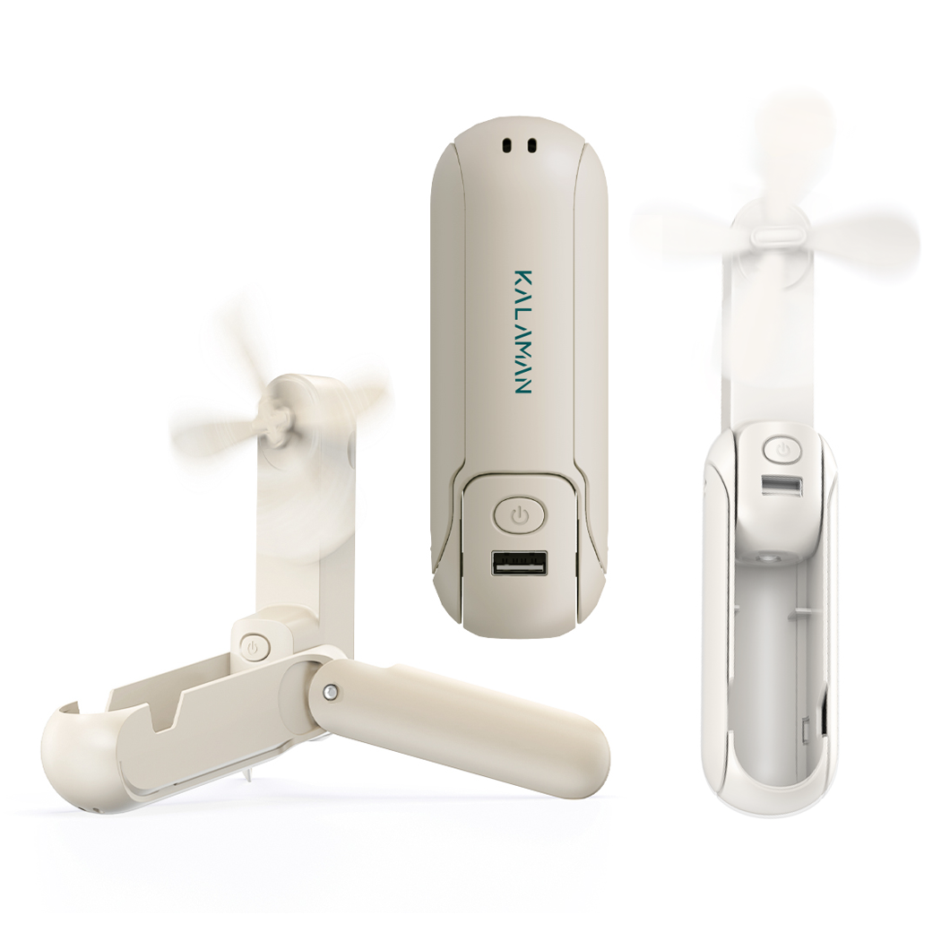 KALAMAN 4 IN 1 Pocket Fan Handheld Mini Fan, 2000mAh USB Rechargeable Portable Fan