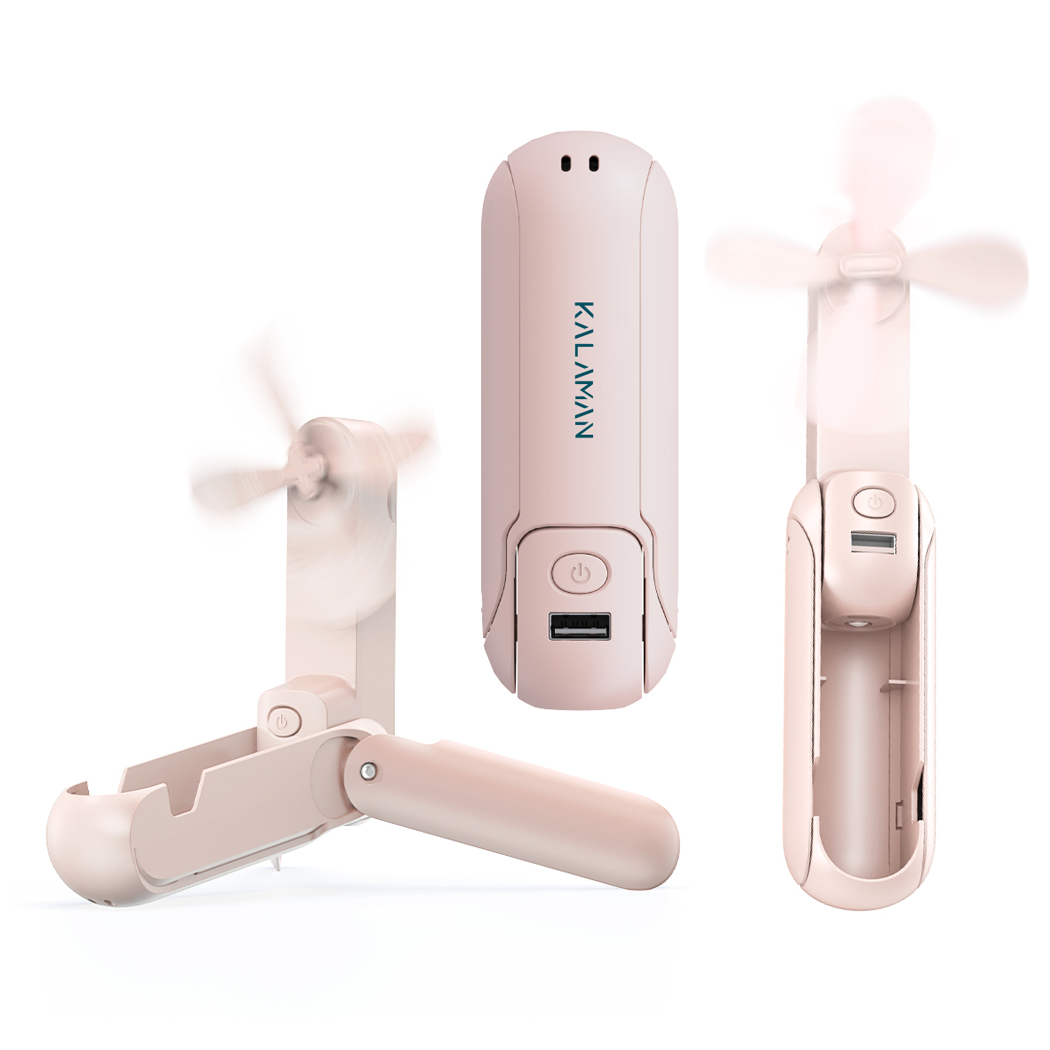 KALAMAN 4 IN 1 Pocket Fan Handheld Mini Fan, 2000mAh USB Rechargeable Portable Fan